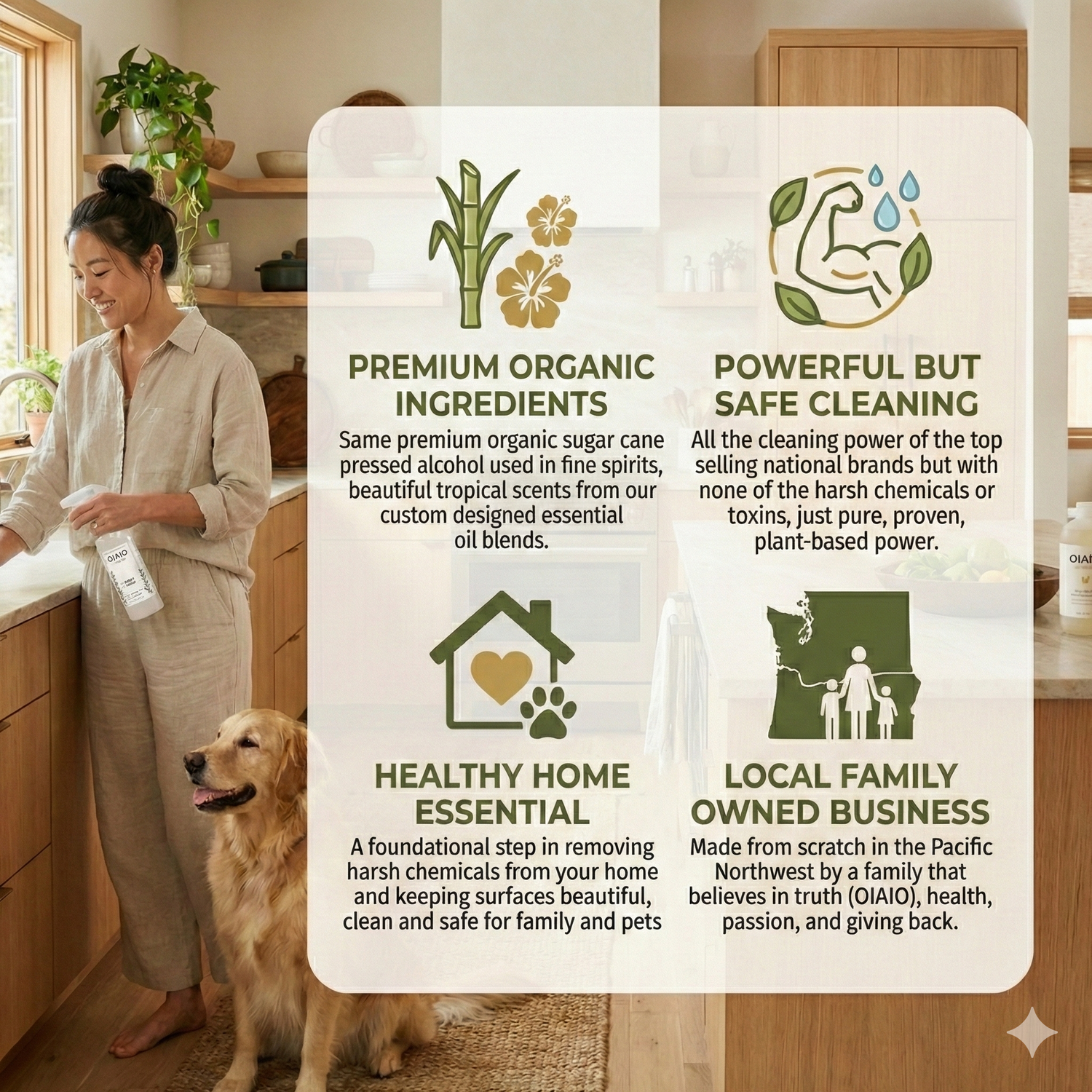 OIAIO Natural Stainless Steel Cleaner Spray 24oz - 100% Organic Premium Ingredients that Truly Perform