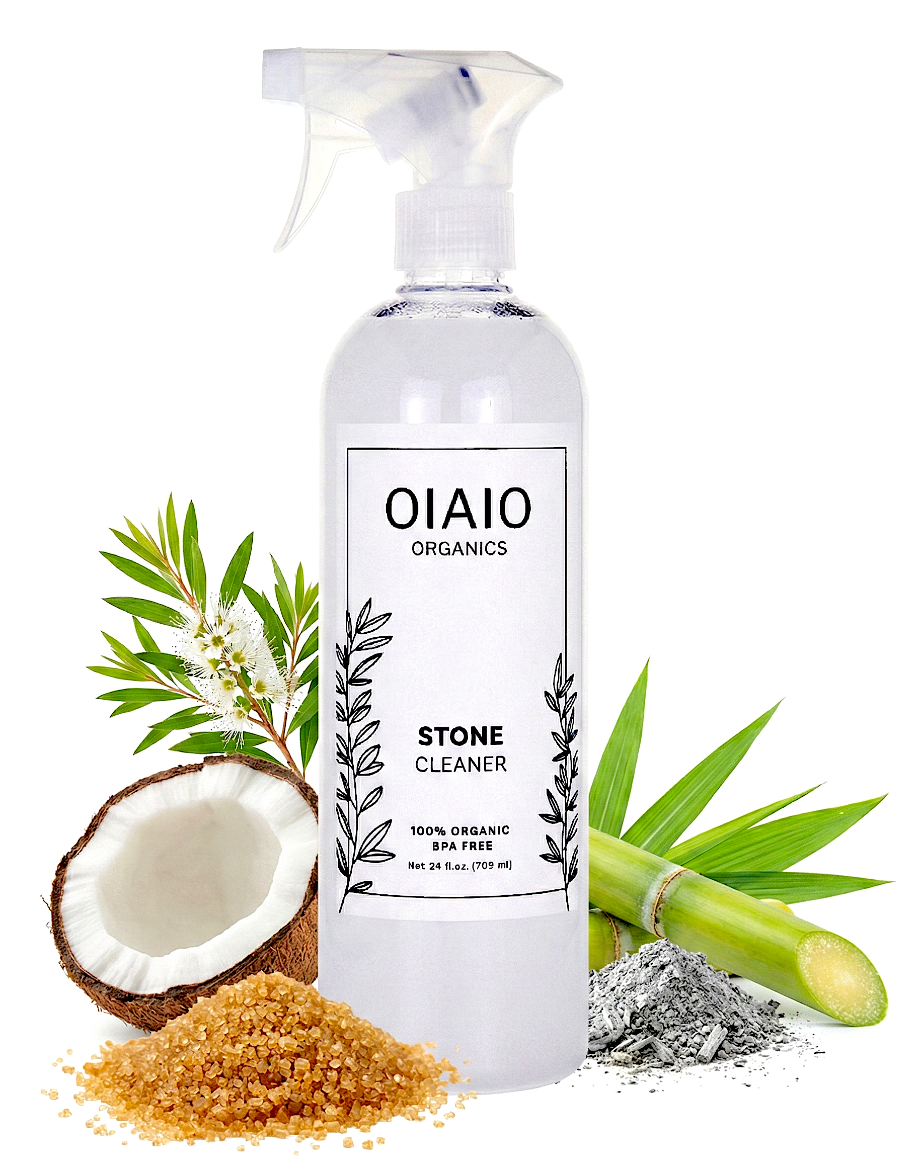 OIAIO Natural Stone Cleaner Spray 24oz - 100% Organic Premium Ingredients that Truly Perform