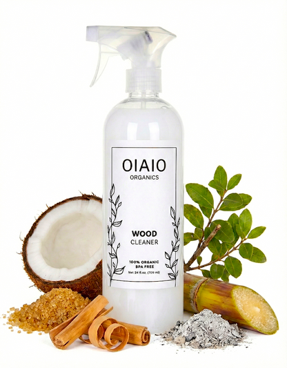 OIAIO Natural Wood Polish &amp; Cleaner Spray 24oz - 100% Organic Premium Ingredients that Truly Perform